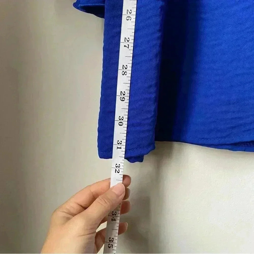 Royal Blue Mini Dress with Bell Sleeves - Women’s Size Large fits like Medium - Picture 14 of 14